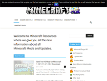 Tablet Screenshot of minecraftresource.com